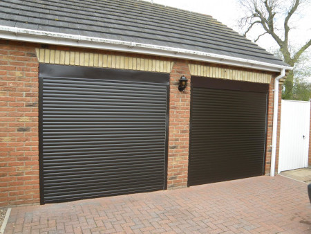 Image of Brown Roller Door Garage.